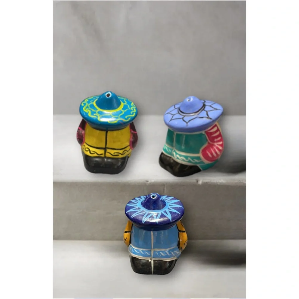 Resting Mexico Sombrero Man Salt Shakers
